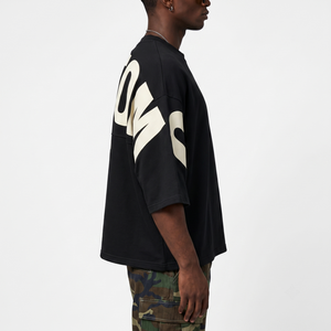 Camiseta Oversize de Algodón French Terry para Hombre, Estilo Urbano, Hombro Caído, Manga Corta, 300g, Transpirable, Venta al por Mayor B2B, Fábrica OEM - Product Image 3