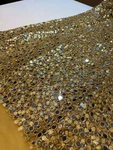 Premium Abaya Sequin Embroidery Fabric Velvet Net Mesh <b>Textile</b> For Gulf UAE Modest Fashion Garment Supply - Product Image 2