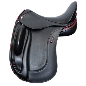 Silla de montar de doma de súper calidad para eventos, con asiento medio profundo y rodillos de rodilla, con 2 bloques de ajuste de tamaño, para carreras. - Product Image 5