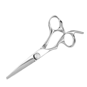 Fournitures professionnelles pour salons de coiffure, ciseaux de coiffure 5,5 pouces en acier inoxydable 440C, lame tranchante, manche long pour gauchers, barbier - Product Image 1