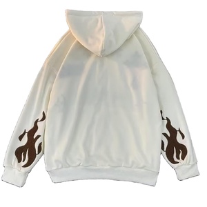 Sweat à capuche zippé noir gothique brodé croix pour homme, coupe oversize, tricot de coton, style streetwear automne - Product Image 6