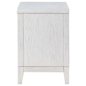 Table de chevet à 2 tiroirs Avril Distressed White - Product Image 5