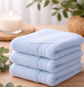 Nouvel Arrivage Serviettes de Toilette 400 GSM en Coton Uni 100% pour Hôtels et Maisons, Antibactériennes, Respirantes, Super Douces, Séchage Rapide, Vente en Gros Inde - Product Image 1