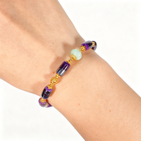 Bracelet en pierre naturelle personnalisé, bracelets en cristal spirituel, pierres naturelles de guérison, bracelet bohème en pierres précieuses naturelles, bracelet chakra