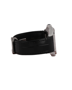 Montre mécanique à quartz pour homme de qualité supérieure, or blanc, diamants Moissanite VVS, chiffres intelligents, bracelet en cuir, cadran tendance - Product Image 3