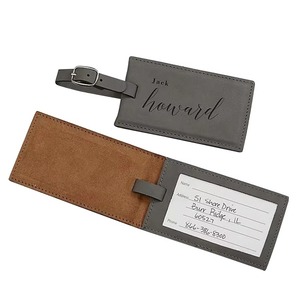 Retro Style Top-Grain Leather Luggage <b>Tags</b> Hand-Finished Real Leather Identifiers for Luxury <b>Suitcases</b> LTG-0318 - Product Image 6