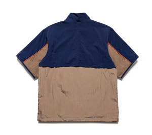 WindShirt V Neck Sports Athletic Pullover Mesh Lining Plain Wind <b>Rain</b> Anorak Blank Oversized Nylon Windshirt - Product Image 2