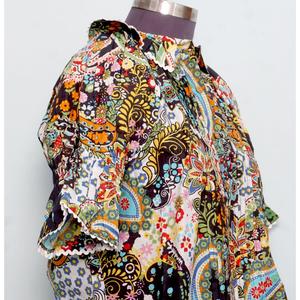 เดรสลำลองผู้หญิงผ้าฝ้ายแท้ 100% ทรงเอไลน์  รักษ์โลก  สำหรับสาวออฟฟิศ  แขนสั้น คอโอ  ลายดอกไม้  สไตล์วินเทจ  โรแมนติก  ทรงพอดีตัว - Product Image 5