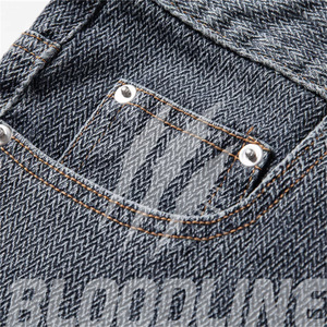 Shorts Bermuda en Coton Uni pour Homme, Taille Haute, Fermeture Boutonnée, Style Denim Délavé Décontracté, Tissu Respirant - Product Image 3