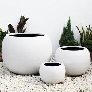Macetas AURORA de Poliresina, Juego de Macetas Ecológicas para Jardín Exterior con Orificios de Drenaje, Ligeras y Duraderas para un Estilo Moderno - Product Image 3