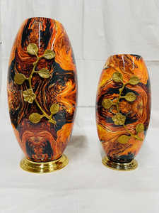 Maceta Metálica Moderna Diseño Atractivo Bueno para Flores Artificiales Mesa Color Blanco Tamaño 15" - Product Image 5