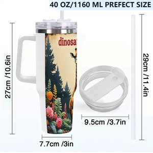 Vaso Personalizado de Acero Inoxidable de 40oz con Diseño de Jirafa para Eventos de Club de Lectura - Product Image 4