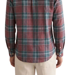 Camisa de Franela a Cuadros Roja y Verde Personalizada para Hombre, Manga Larga, con Botones, Estilo Casual, Tela Suave Cepillada, Ropa Urbana, Venta al Por Mayor - Product Image 6