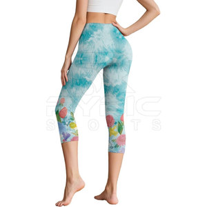 Vêtements de sport pour femmes, dernière tendance, leggings imprimés avec une coupe extensible, idéal pour les entraînements de haute intensité, vente chaude - Product Image 2