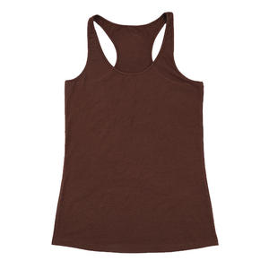Camiseta sin mangas de punto de color liso para hombre, cuello redondo, estilo casual, chaleco marrón sin mangas, conjunto casual ajustado para verano - Product Image 2