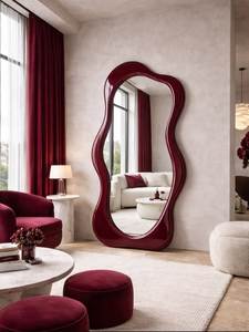 Premium Handmade Solid Wood <b>Wall</b> Mirror Minimalist <b>Design</b> Decorative Wooden <b>Frame</b> Mirror for Home Living Room Bedroom Wood <b>Frame</b> - Product Image 5