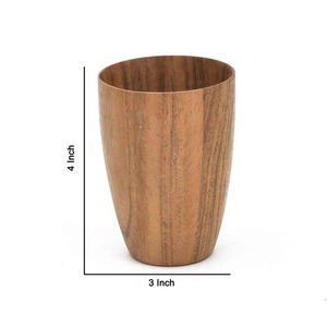 Verre à bière artisanal en bois de Jamun Bela, jetable, à grain de bois naturel, pour la maison, les fêtes et le camping - Product Image 1