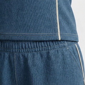 2 Piece High Quality Formal Solid Above Knee Home Wear Suit Short Sleeve T Shirt and Shorts <b>Twin</b> <b>Set</b> for Women - Product Image 5