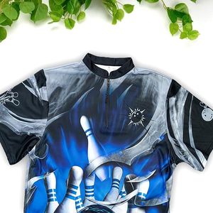 Custom Quick Dry 100% Polyester <b>Bowling</b> Polo T-<b>shirt</b> Sublimation Polo <b>Shirts</b> for Men - Product Image 5