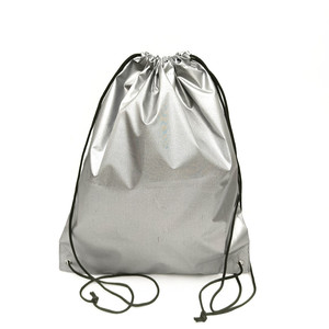 Custom Waterproof Silver Coated <b>Drawstring</b> <b>Backpack</b> Sunshade Swim Gym Sports Beach Gift Packing Shopping High Quality Tote Bags - Product Image 2