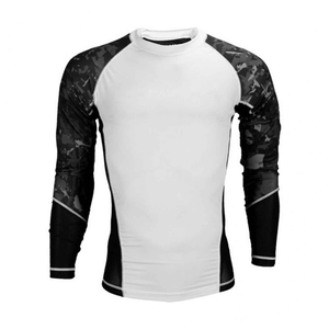 Camiseta de Manga Larga para Hombre, Blanca con Estampado Tropical, Protección Anti-UV, Spandex y Poliéster - Product Image 4
