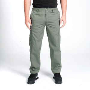 Pantalones Cargo Casuales de Hombre de Cintura Alta con Cremallera, Doble Bolsillo Múltiple, Ajuste Holgado, Ligeros, de Lona con Estampado Hip Hop - Product Image 1