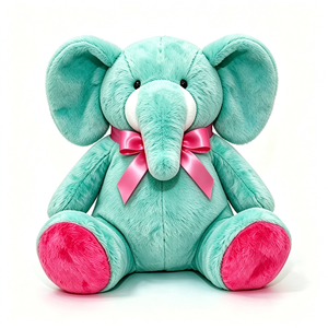 customized Plush <b>Soft</b> Plush <b>Elephant</b> Stuffed Animal <b>Toy</b> With Pink Bow 51cm-99cm For Kids Age 3 And Above Unisex - Product Image 2