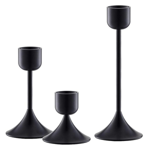 Candle Holder Metal Heavy Base for Room Decor Christmas Decorations Party Wedding Halloween Iron <b>Candlestick</b> Holder - Product Image 1