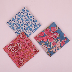 Nouveau Bandana Carré en Coton Imprimé à la Main, Multifonctionnel, Foulard Écologique Bohème - Product Image 4