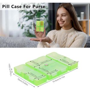 Organizzatore Portatile per Pillole con 7 Scomparti, Design Pieghevole, Pratico Contenitore per Pillole da Viaggio - Product Image 3