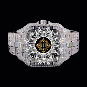 Reloj de Diamantes Moissanite Resistente al Agua Más Vendido para Hombre, Reloj de Pulsera de Lujo con Incrustaciones de Diamantes y Construcción Duradera Disponible para la Venta - Product Image 1