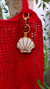Customized Shape Woven Eco-Friendly Fruit Pattern Carabiner Keychain Felt Material Durable <b>Bag</b> <b>Charm</b> - Product Image 6