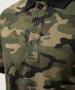 Camiseta de Golf Transpirable de Manga Corta con Cuello en V de Algodón y Poliéster para Hombre, con Logotipo Frontal, 180 Gramos, Camuflaje, Tejido de Punto, Venta al por Mayor, Tendencia 2026 - Product Image 4