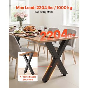 Patas de Muebles de Acero Resistentes de 29.5'' de Alto x 23.6'' de Ancho, Diseño Modular, Fácil Montaje, Carga Máxima de 2204 Libras, para Muebles del Hogar - Product Image 2
