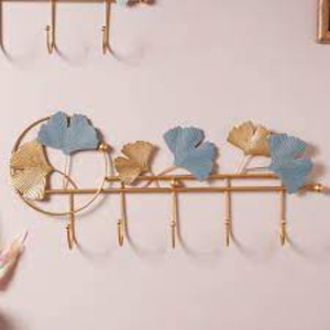 Ganchos y Colgadores de Pared de Lujo para el Hogar y Hoteles, Diseño de Hojas de Ginkgo, Hechos en Metal de Alta Calidad Chapado en Oro, Gran Venta - Product Image 2