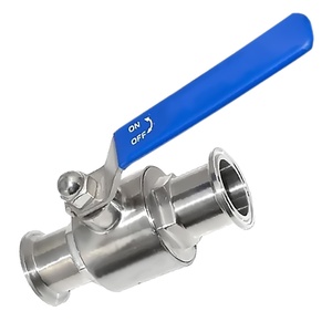 Válvula de Bola Sanitaria de Acero Inoxidable, Tipo Bridado Manual, para la Industria de Alimentos, Bebidas, Lácteos y Agua, con Soporte OEM - Product Image 1