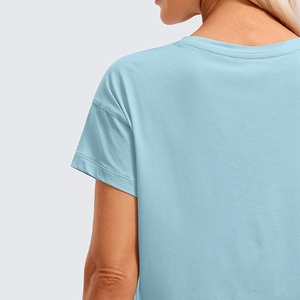 Camisetas Casuales de Alta Calidad para Mujer, Corte Ajustado, Manga Corta, Colores Sólidos Personalizados OEM - Product Image 6