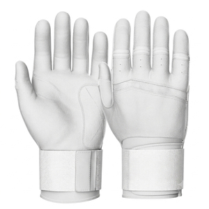 Gants de frappe blancs pour adultes, unisexes, rembourrés, fermeture auto-agrippante, entraînement, polyester tissé BROOKLYN ATHLETICS NY - Product Image 3