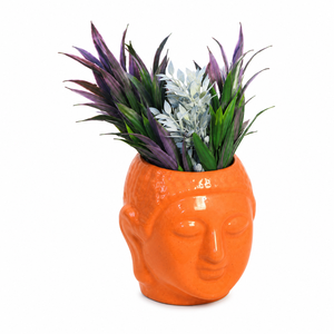Modern Glazed Ceramic Human Face Planter <b>Pot</b> | Versatile Garden Flower <b>Pot</b> for <b>Succulents</b> | Fancy Design - Product Image 4