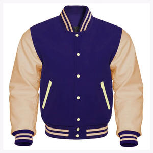 Chaqueta Varsity de Béisbol de Manga Larga con Diseños Personalizados al por Mayor, Chaqueta Varsity Lisa para Hombre - Product Image 2