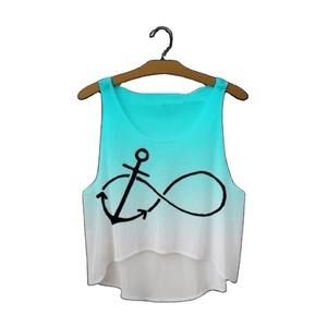 Tops bonitos de moda de alta calidad para mujer Corbata informal y camisetas sin mangas teñidas para mujer - Product Image 3