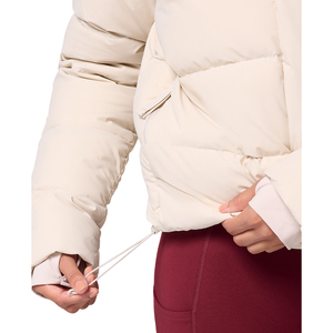 High Quality Women <b>Quilted</b> Jacket Hooded Full Sleeve Solid Color <b>Winter</b> Regular Thick Polyester Wadding Memory Fabric Breathable - Product Image 4