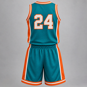 <b>Retro</b> <b>Basketball</b> Uniform Set Tackle Twill <b>Jersey</b> Matching Shorts Vintage Style Team Sports Apparel Wholesale Manufacturer - Product Image 3
