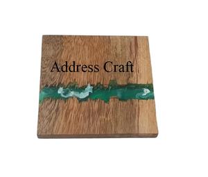 Produit best-seller Dessous de verre en résine et bois Dessous de verre décoratif pour thé pour maison de luxe Hôtel Restaurant Vaisselle à utiliser au meilleur prix - Product Image 1