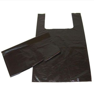 ถุงพลาสติก LDPE แบบใช้แล้วทิ้ง ทรงเสื้อยืด มีหูหิ้ว สำหรับธุรกิจและร้านค้า สีขาว เขียว แดง - Product Image 3