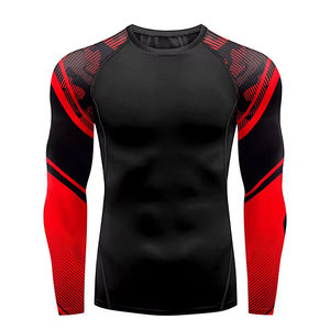 Camiseta de Compresión de Alta Calidad para Hombre, Conjunto de Camiseta y Pantalones Cortos de Compresión para BJJ MMA, Personalizada con Estampado, Manga Larga para Mujer - Product Image 4