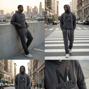 Conjunto Deportivo Informal Personalizado Unisex con Sudadera con Capucha y Pantalones Deportivos, Ropa Deportiva para Gimnasio, Correr y Actividades al Aire Libre MALUZA UrbanTrack Pro - Product Image 4