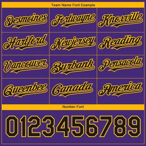 Custom Women's <b>Baseball</b> Jersey Purple Gold Gradient City Print Sublimated Moisture Wicking Short Sleeve Fitted V-Neck Adult - Product Image 4