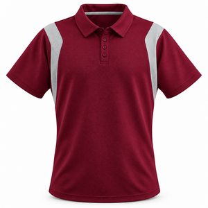 Chemises de travail pour hommes avec broderie personnalisée, manches courtes, tissu jersey en coton respirant, panneaux contrastés, uniformes pour le personnel d'entrepôt - Product Image 1