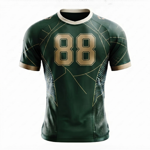 Maillot de football personnalisé à col rond imprimé par transfert thermique, manches courtes pour homme, 100 % polyester, respirant et anti-humidité, style sportif - Product Image 5